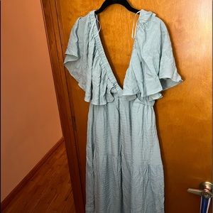 light blue maxi dress